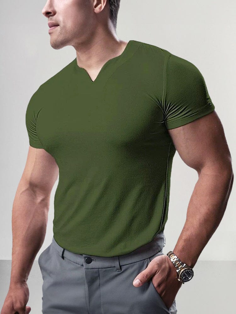 Casual Breathable Sports Top Shirts coofandy Army Green S 