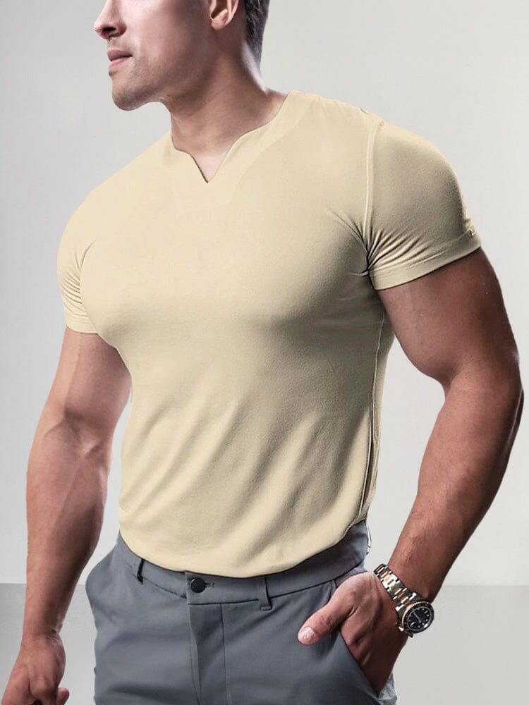 Casual Breathable Sports Top Shirts coofandy Cream S 