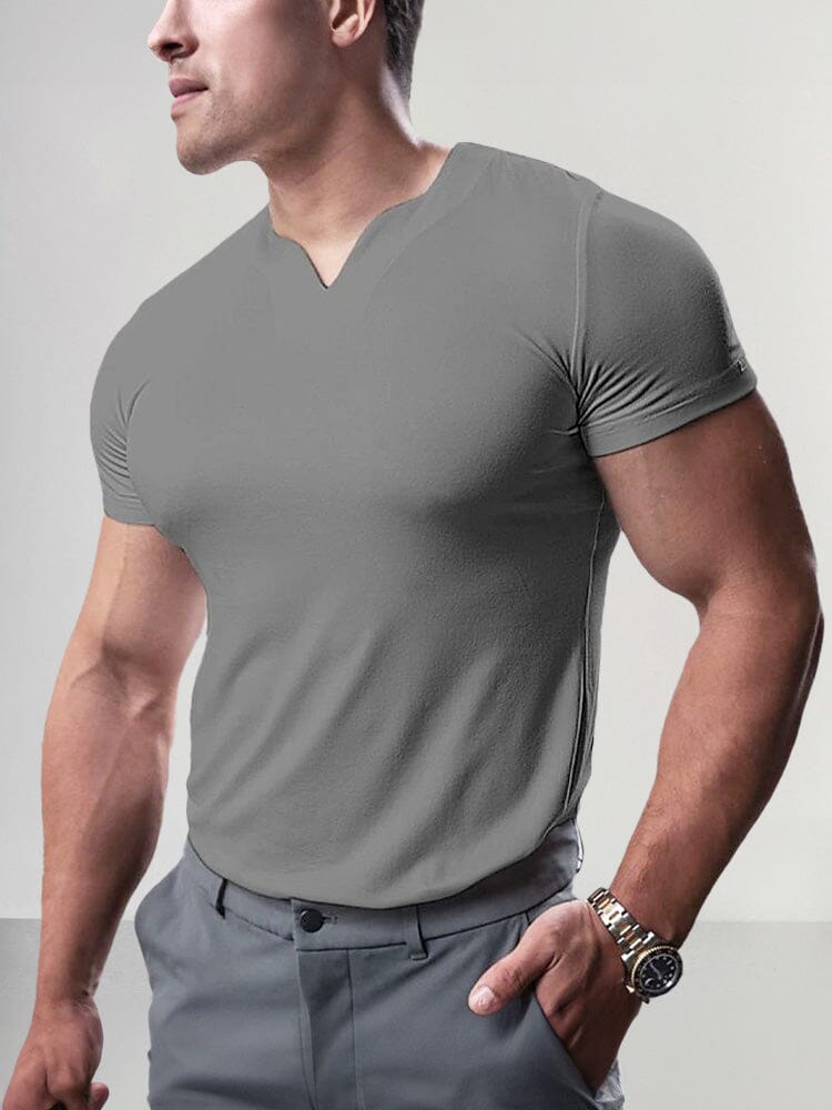 Casual Breathable Sports Top Shirts coofandy Grey S 