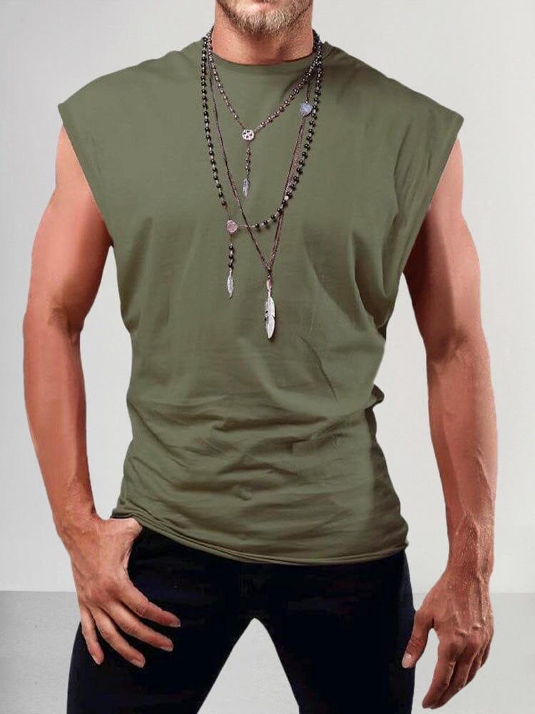 Casual Soft Workout Tank Top Tank Tops coofandy Army Green S 