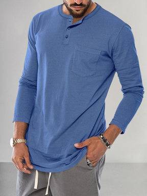 Premium Basic Henley Shirt T-shirt coofandy 