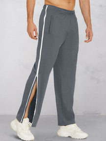 Cozy Dual Side Zippers Pants Pants coofandy Dark Grey M 