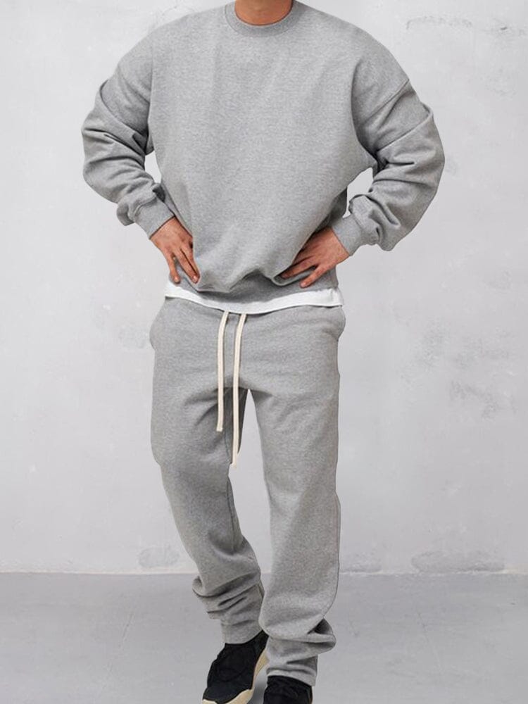 Casual Comfy 2-Piece Sweatshirt Sets Sports Set coofandy 