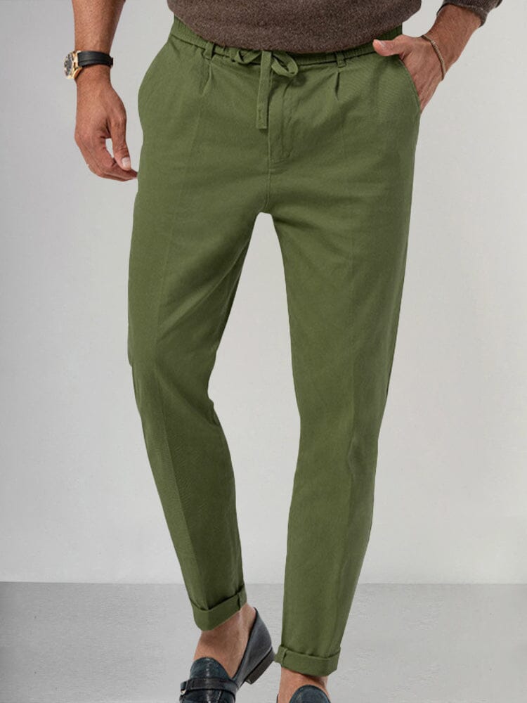 Casual Drawstring Straight Pants Pants coofandystore Army Green S 