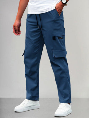 Casual Cozy Cargo Pants Pants coofandy Navy Blue S 