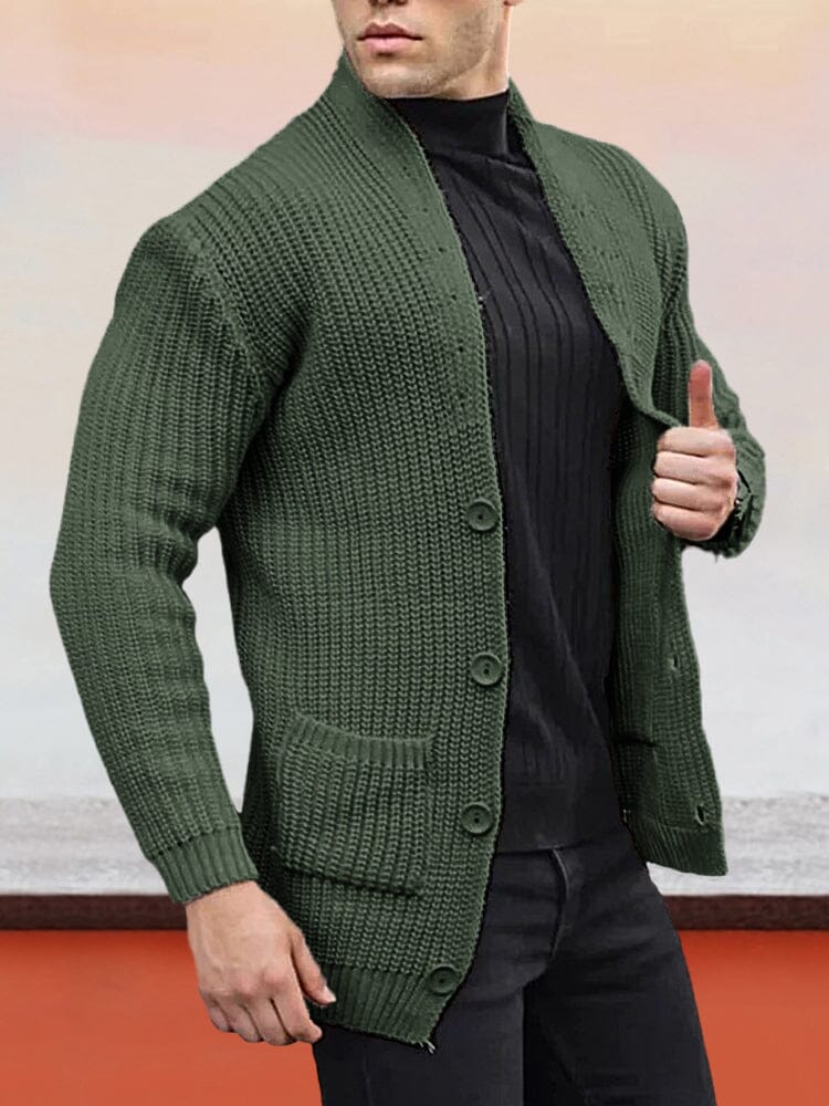 Casual Comfy Sweater Coat Coat coofandy Army Green M 