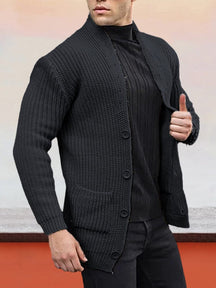 Casual Comfy Sweater Coat Coat coofandy Black M 