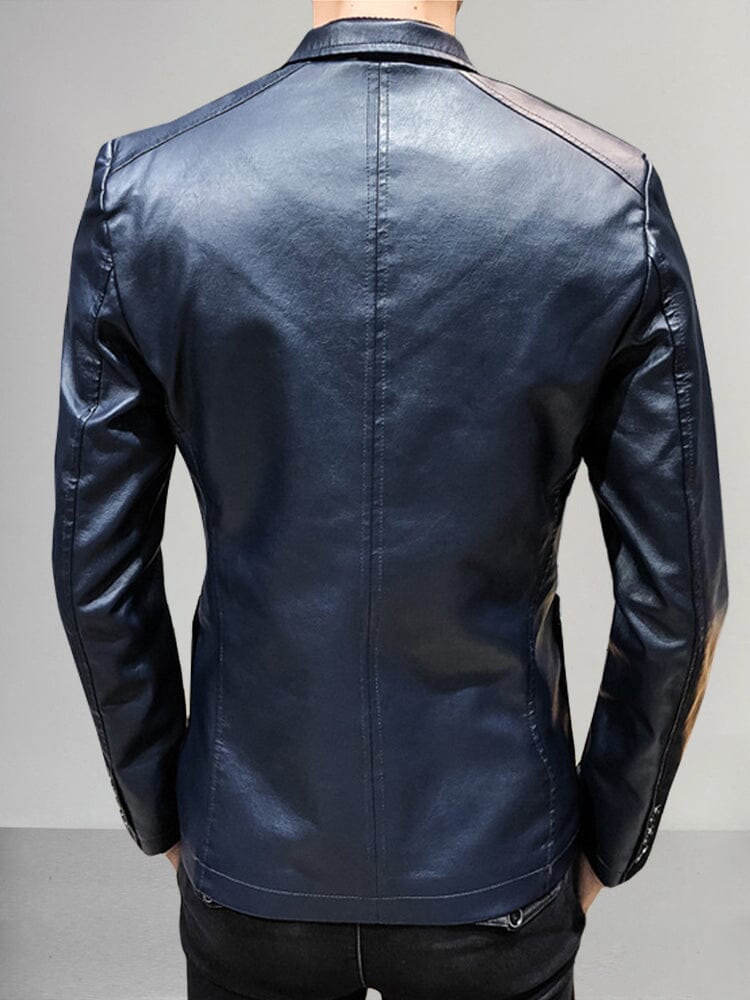 Stylish Classic Leather Blazer Blazer coofandy 