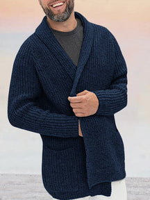 Cozy Loose Sweater Coat Cardigans coofandy Dark Blue S 