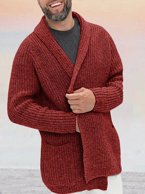 Cozy Loose Sweater Coat Cardigans coofandy Wine Red S 
