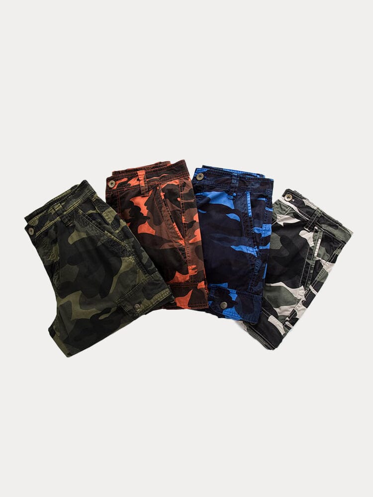 Stylish Cotton Camouflage Cargo Shorts Shorts coofandy 