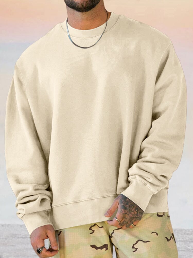 Casual 100% Cotton Sweatshirt Hoodies coofandy Khaki M 