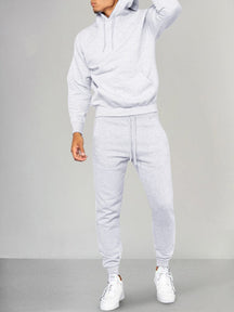 Casual Athleisure Hoodie Set Sports Set coofandy White S 