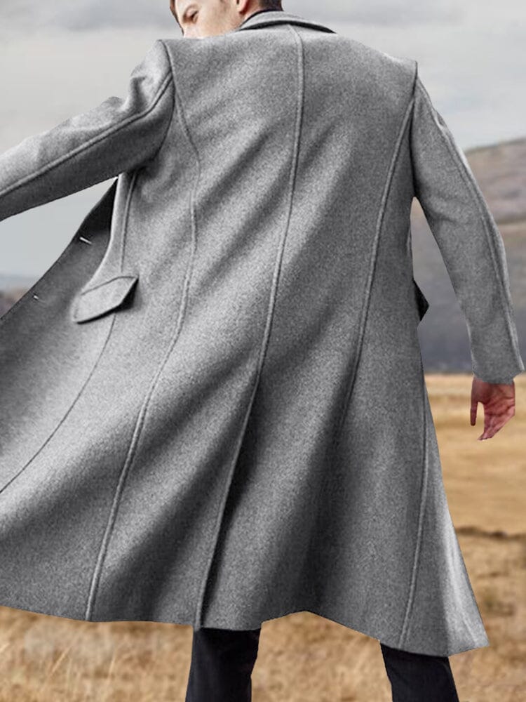 Premium Simple Solid Tweed Coat Coat coofandy 