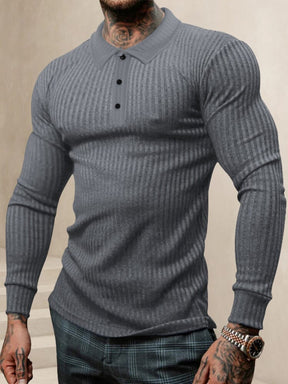 Casual Stretch Pitted Polo Shirt Shirts coofandy Grey S 