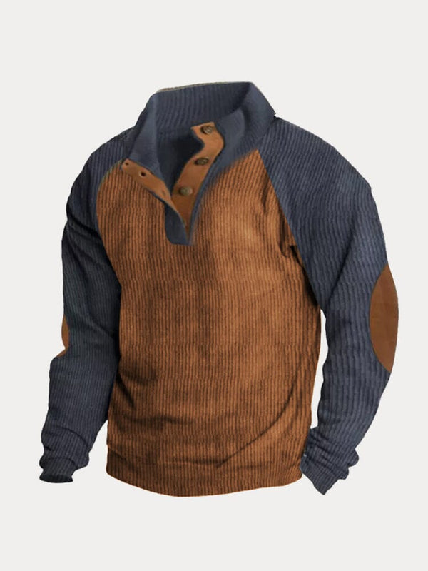 Vintage Corduroy Pullover Sweatshirt Hoodies coofandy PAT1 S 