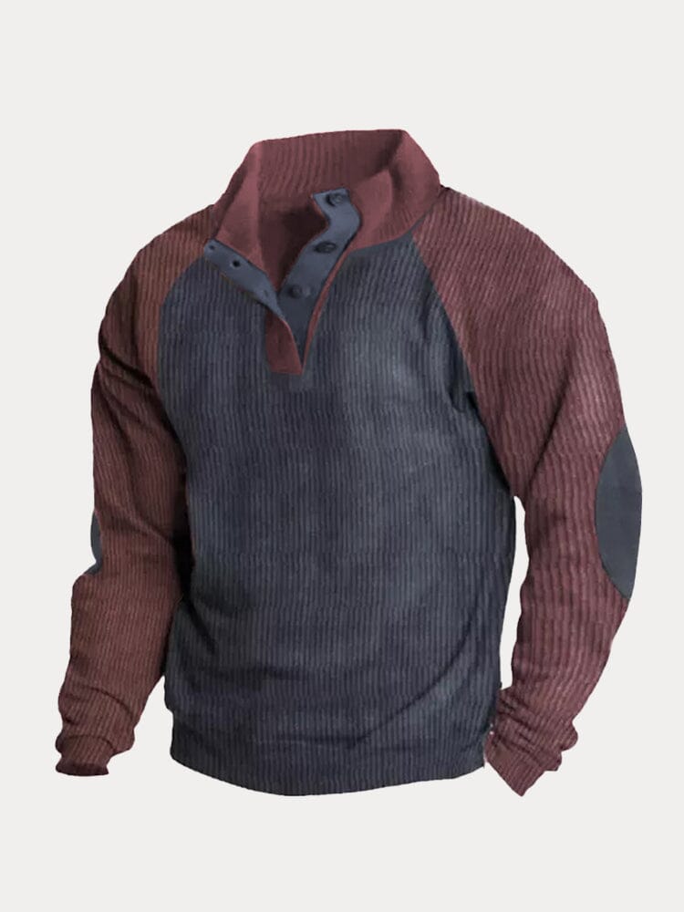 Vintage Corduroy Pullover Sweatshirt Hoodies coofandy PAT2 S 