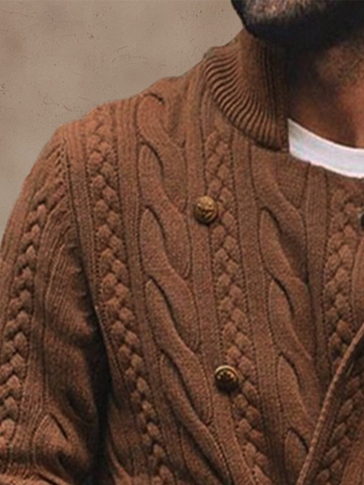 Casual Cable Knit Sweater Coat Cardigans coofandy 