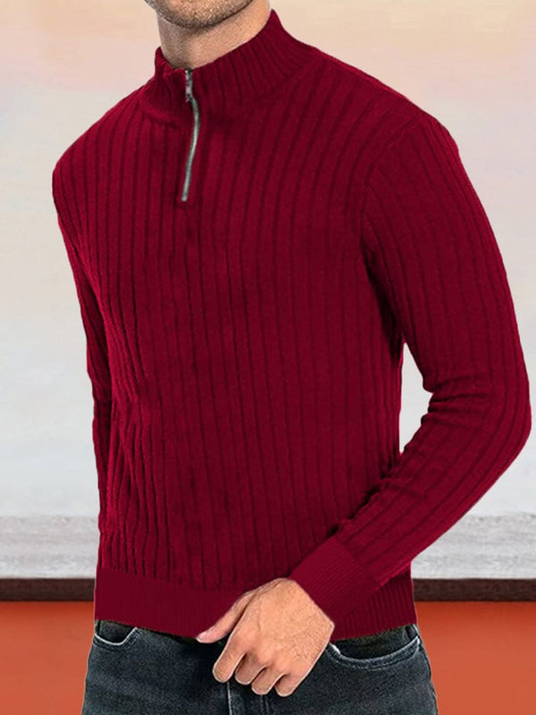 Casual Versatile Pullover Knit Top Sweater coofandy Wine Red S 