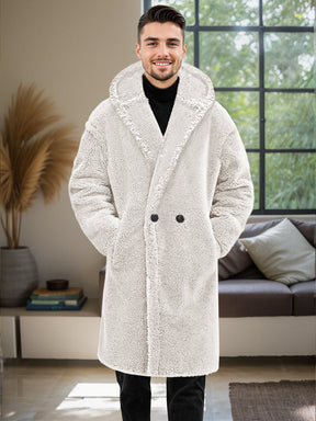 Stylish Thermal Fleece Hooded Coat