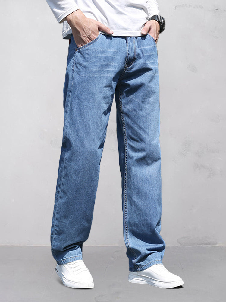 100% Cotton Straight Leg Jeans