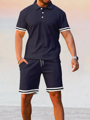 Athleisure Stretch Polo Shirt Sets