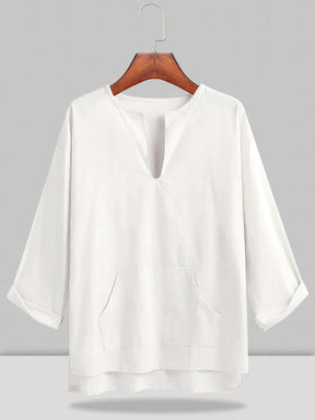 Cotton Style Three Quarter Sleeves Shirt coofandystore 