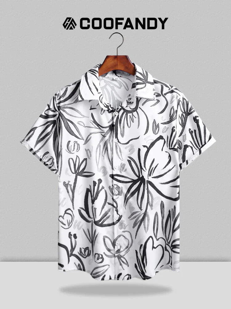 COOFANDY Floral SHIRT Shirts coofandy White M 