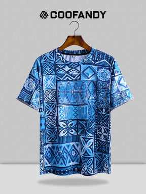 Coofandy Figured cloth T-Shirt coofandy Blue M 