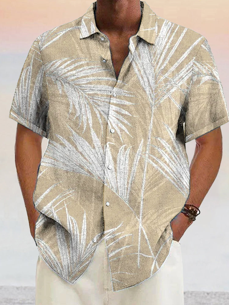 Coofandy Casual Hawaiian Cotton Linen Shirt
