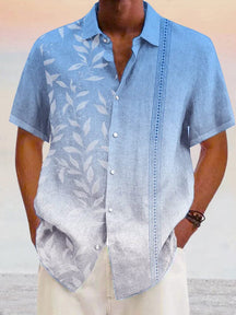 Hawaiian Floral Gradient Short Sleeve Shirt Shirts coofandystore Blue S 