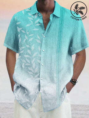 Hawaiian Floral Gradient Short Sleeve Shirt Shirts coofandystore Green S 