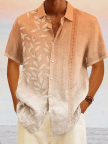 Hawaiian Floral Gradient Short Sleeve Shirt Shirts coofandystore Orange S 