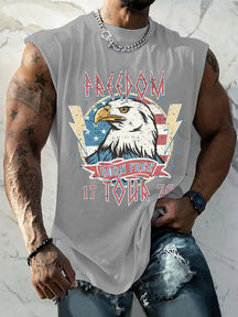 Casual Eagle Graphic Tank Top