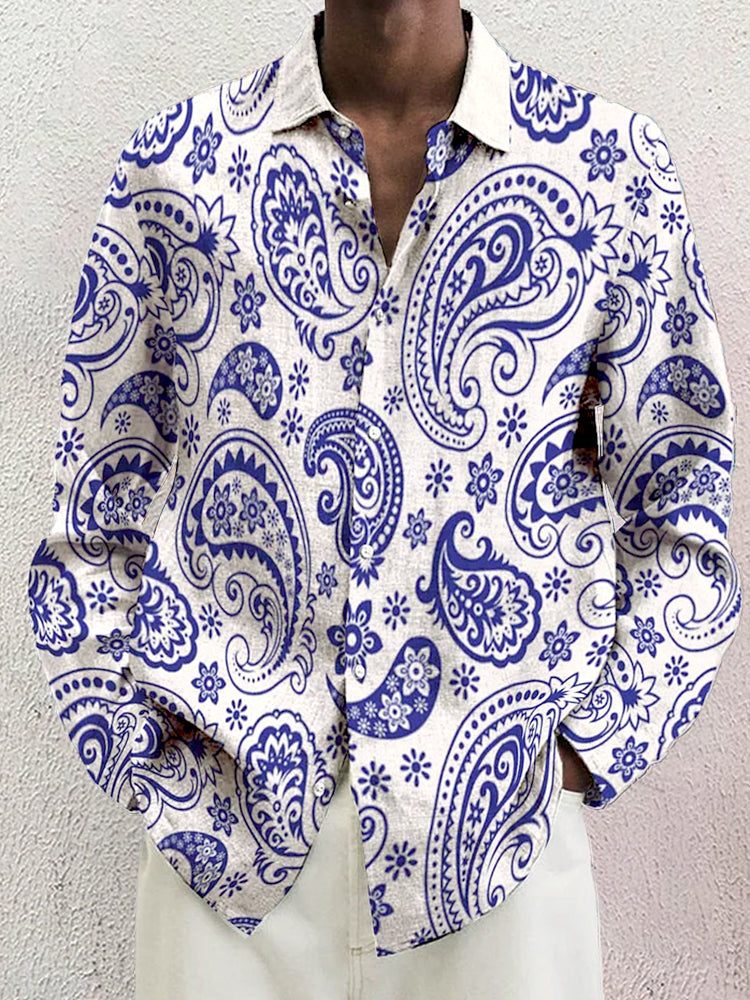 Soft Floral Cotton Linen Shirt