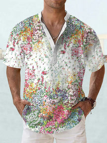 Casual Graphic Cotton Linen Shirt