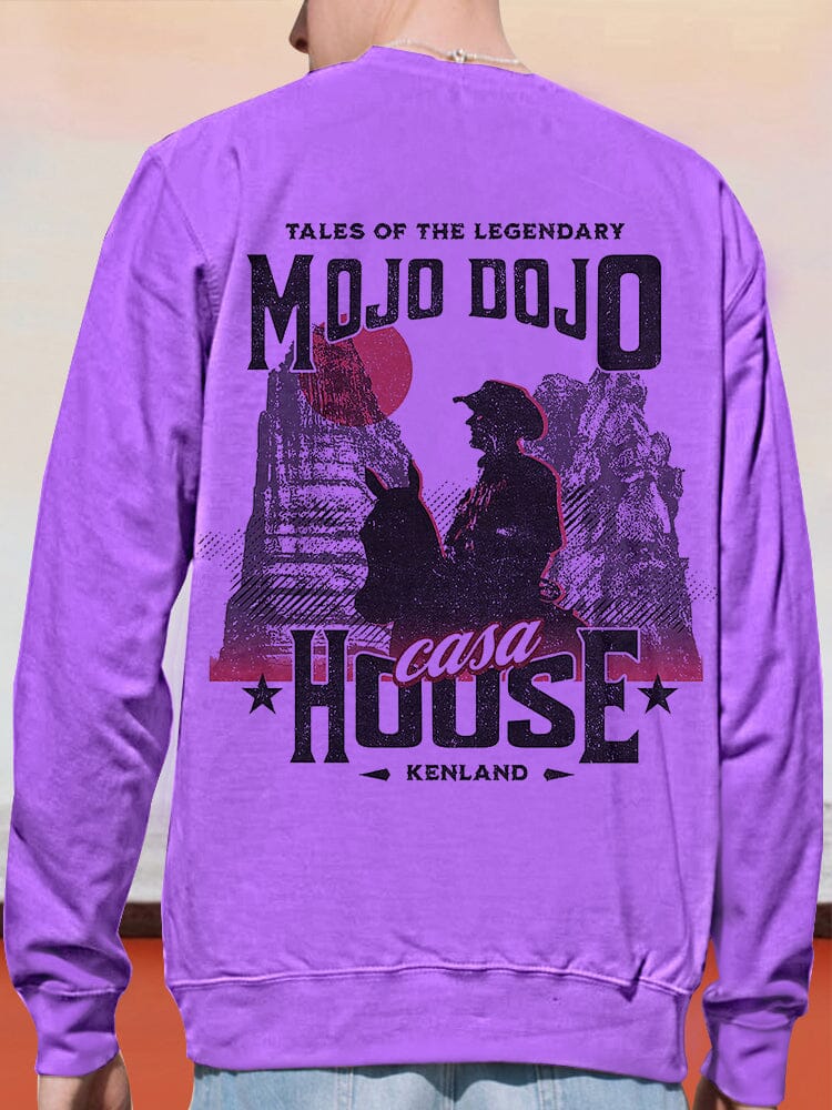Casual Graphic Print Sweatshirt Hoodies coofandy Purple S 