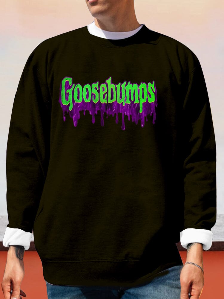 Creative Word Printed Sweatshirt Hoodies coofandy Black S 
