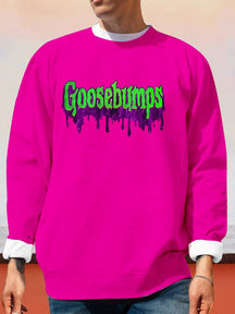 Creative Word Printed Sweatshirt Hoodies coofandy Pink S 
