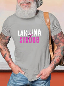 Casual Lahaina Strong Printed T-shirt T-shirt coofandy Light Grey S 