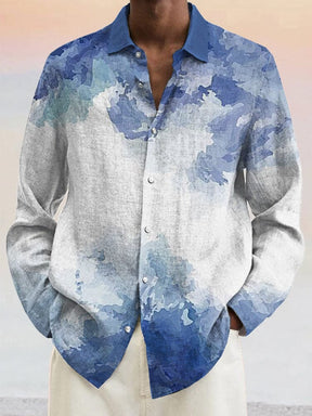 Casual Art Graphic Cotton Linen Shirt Shirts coofandystore PAT5 S 