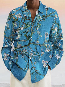 Comfy Floral Cotton Linen Shirt Shirts coofandystore PAT1 S 