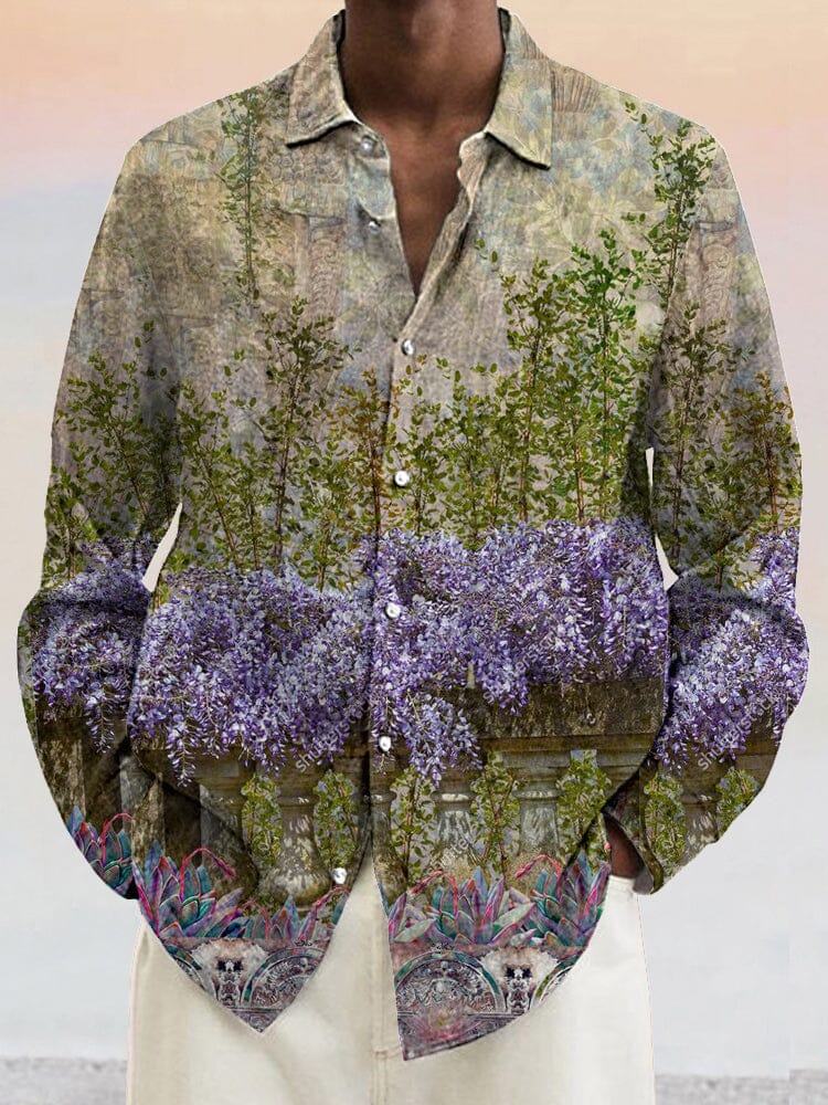 Comfy Floral Cotton Linen Shirt Shirts coofandystore PAT5 S 