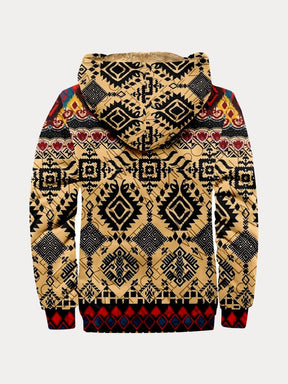 Abstract Graphic Hooded Jacket Jackets coofandy 