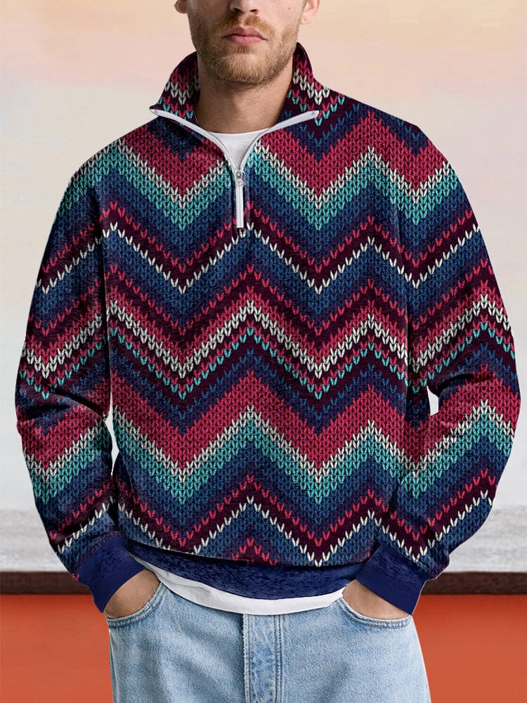 Causal Abstract Pattern Sweatshirt