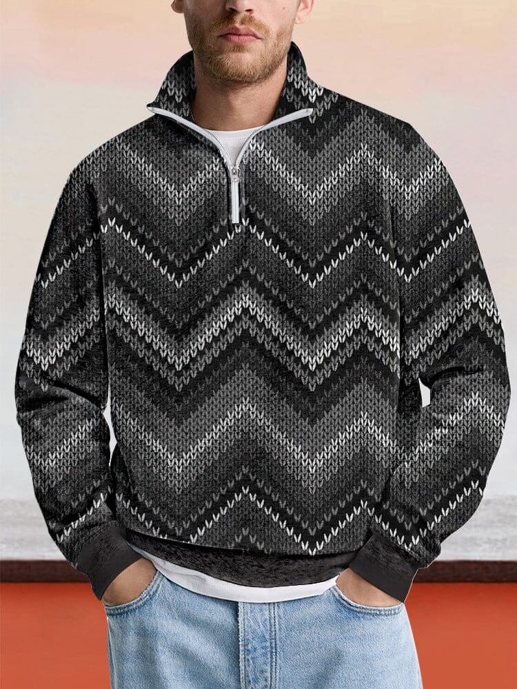 Causal Abstract Pattern Sweatshirt Hoodies coofandy PAT2 S 